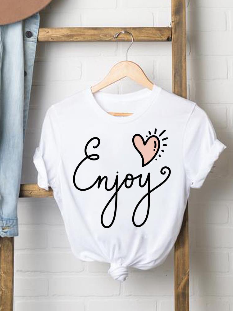 (Азиатский размер) сладкий цветочный тренд милый Женская Мода Футболка Топ Одежда Футболка Женская Принт Женский Короткий Рукав Графические Футболки