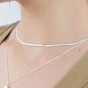 NUOY (925 Silver) Simple Silver Snake Necklace