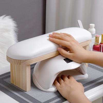 Подставка для рук Yousheng Nail Art, деревянная подставка, мягкий губчатый наполнитель, однотонная искусственная кожа, поддержка запястья, профессиональная маникюрная подставка, подушка для поддержки ладони и руки