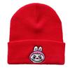 Men's and women's outdoor sports warm hats, autumn and winter trendy cartoon woolen hats, Labubu embroidered student knit hats