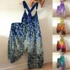 Women's Fashion Summer Sweet Loose Casual Print Retro Strappy Jumpsuit