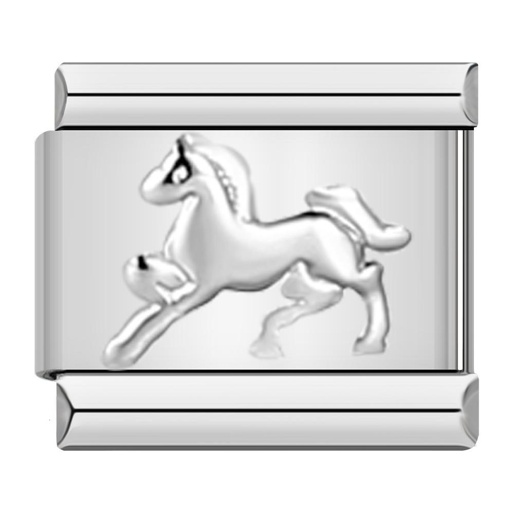 2024 Новая мода Forever Love Heart Go Girl Шарм Звенья подходят для браслета 9 мм из нержавеющей стали Изготовление ювелирных изделий своими руками DJ736-D