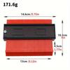 Multi-style Contour Gauge: Irregular Ruler, Lockable Arc Profiler, Widened Measuring Gauge