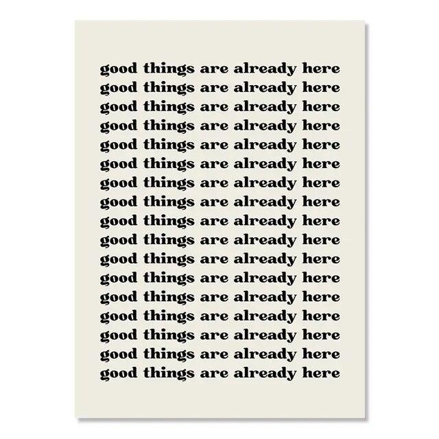 Law of Attraction Print Boho Art Quote Manifestation Canvas Poster Mindfulness Self Love Self Care Therapy Wall Painting Decor No Frame