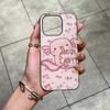 Мультяшный Аксолотль Милый Для IPhone 17 16 15 14 13 12 11 Pro Max Plus Pro Гофрированный Ударопрочный Матовый Чехол для Телефона