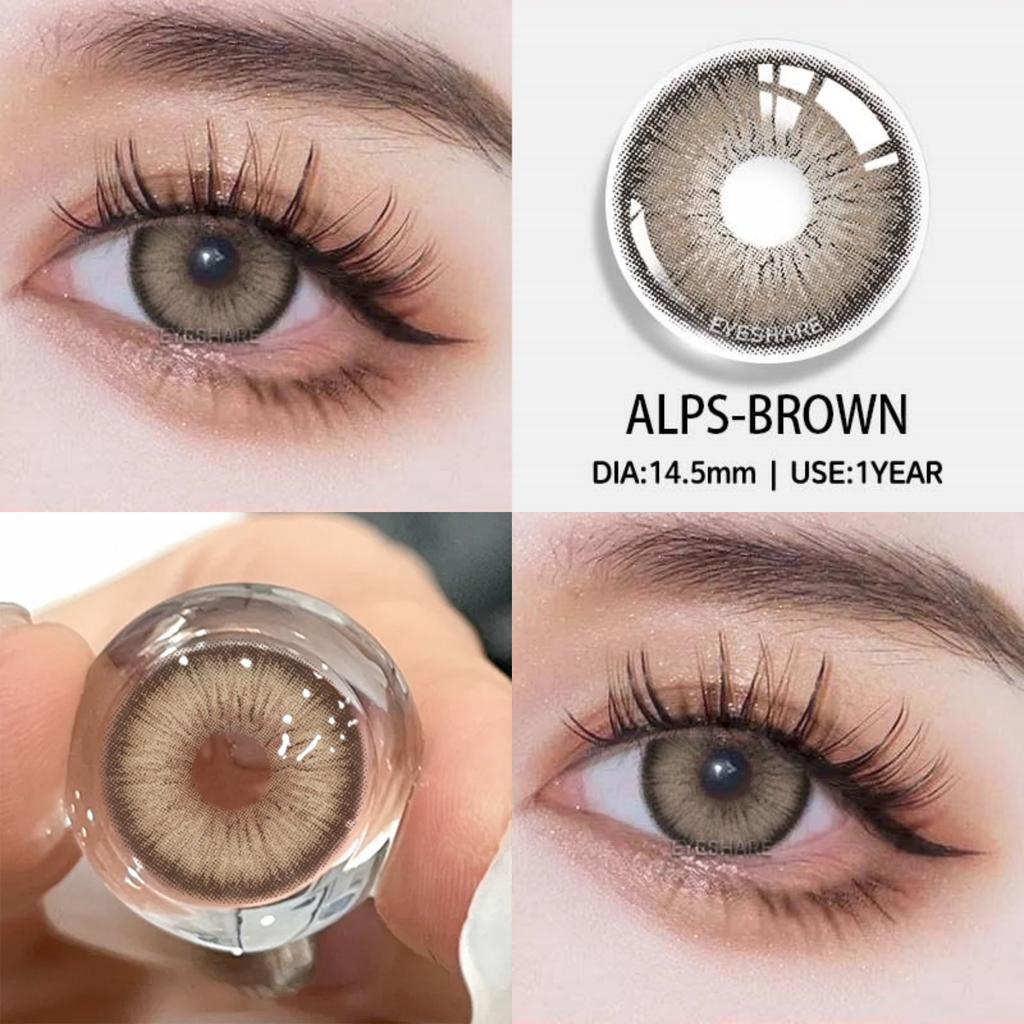 Eyeshare Цветные контактные линзы 1 пара цветных контактных линз модные темно-зеленые линзы для очков серые натуральные контактные линзы годовые линзы