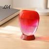 Creative Sensory Flowing Sand Volcano Eruption Liquid Motion Timer, Egg?Shaped Floating Hourglass, Transparent Acrylic Sculpture Desktop Dynamic