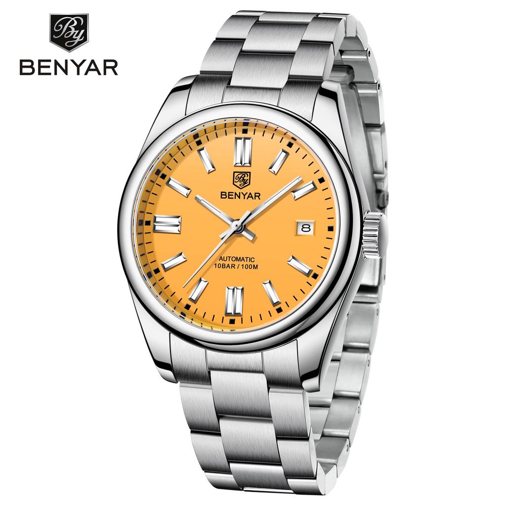 BENYAR Men's High-End Luxury Item Mechanical Watch Stainless Sapphire Calendar Diving Luminous Watch Exclusive Limited Edition