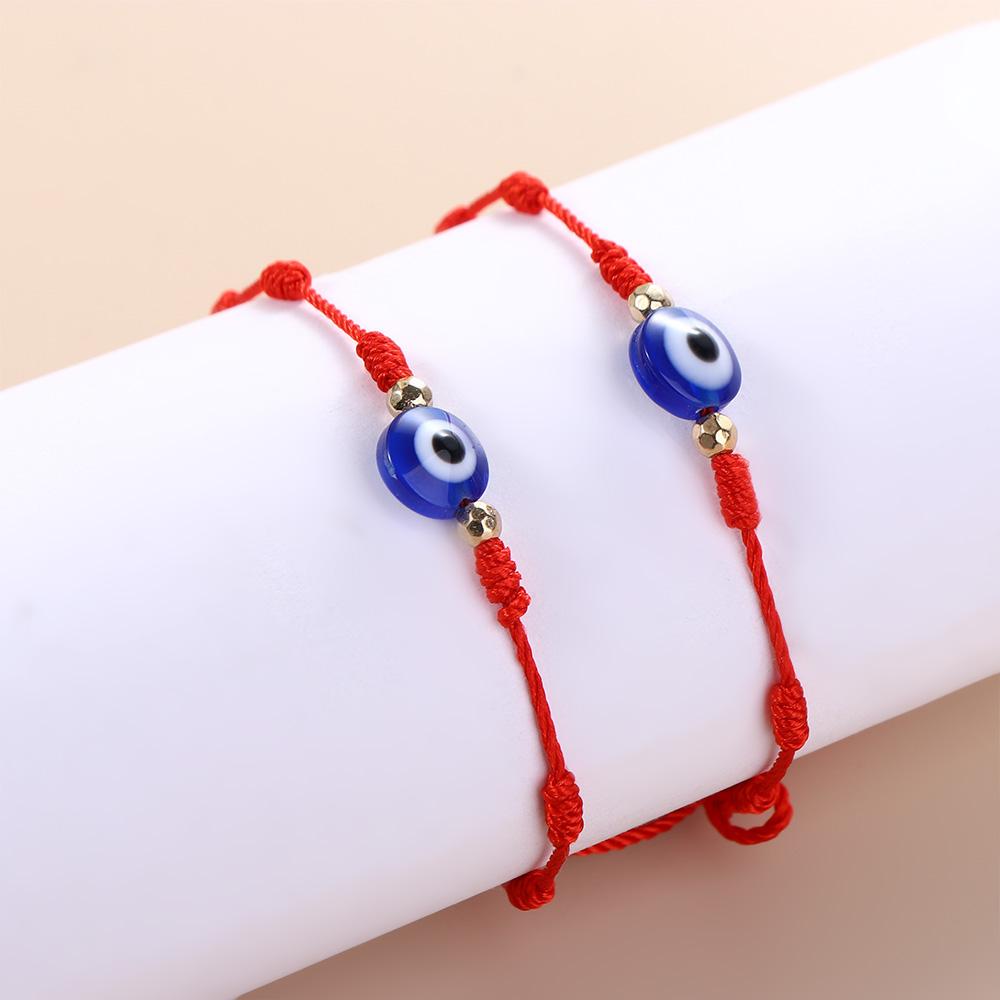 Fashion Jewelry Lovers Braided Hand Ropes Couple Bracelets Hand-woven Bracelets Blue Eye Bracelets