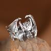 Skull Bat Ring Open Vintage Personality Hipster Wide Edition Ring Punk Jewelry Men