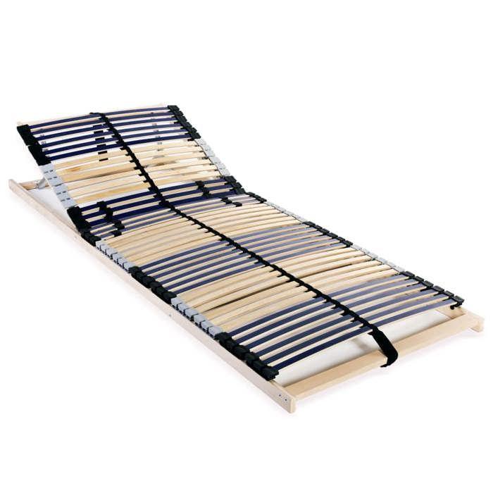 Maison Exclusive - Sommier à lattes sans matelas avec 42 lattes 7 zones 70x200 cm