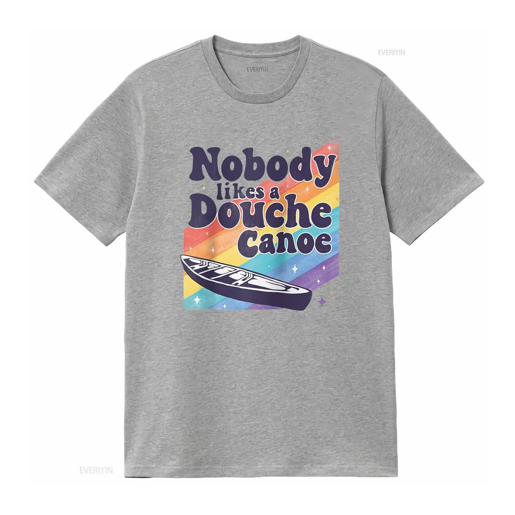 Funny don t be a douche canoe saying Raglan Baseba Cute Women s Casual Shirt Stylish with  vintage Washed Unisex Slightly