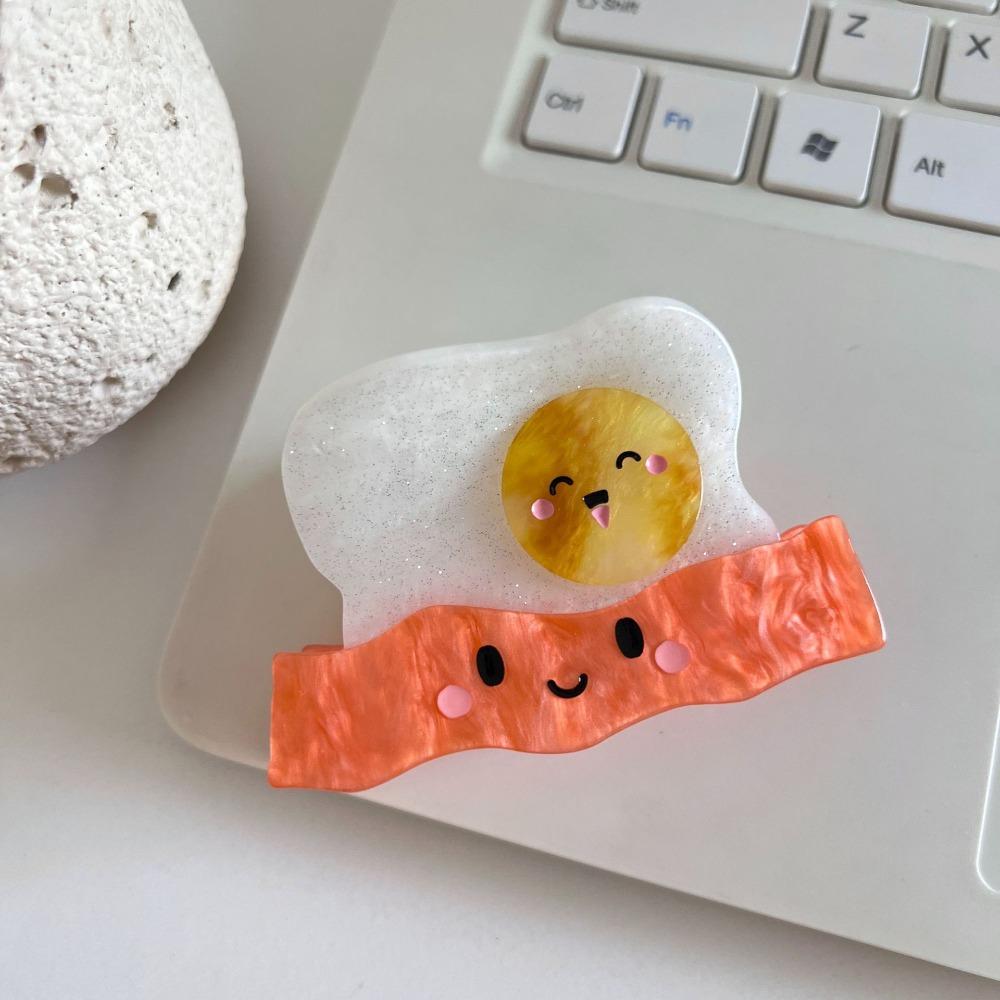 Toast Acetate Hair Crab Clip Cute Delicious Food Claw Clip Lovely Croissant Shark Clip Girls
