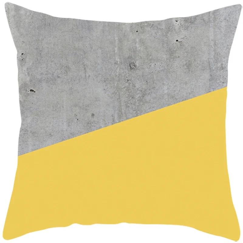 Летняя желтая наволочка с принтом листьев ананаса Домашний декор 100% полиэстер Наволочка для дивана Funda Cojin 45*45 Подушки