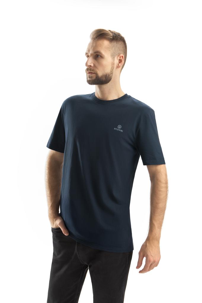 BMTS-01 NAVY Cotton Men' T-shirt ETHAN