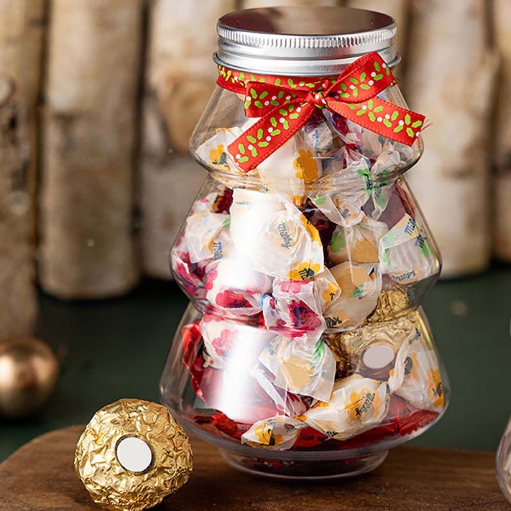 Home Decoration Biscuits Bottle Christmas Tree Sweet Jar Storage Jar Snack Organizer Food Container