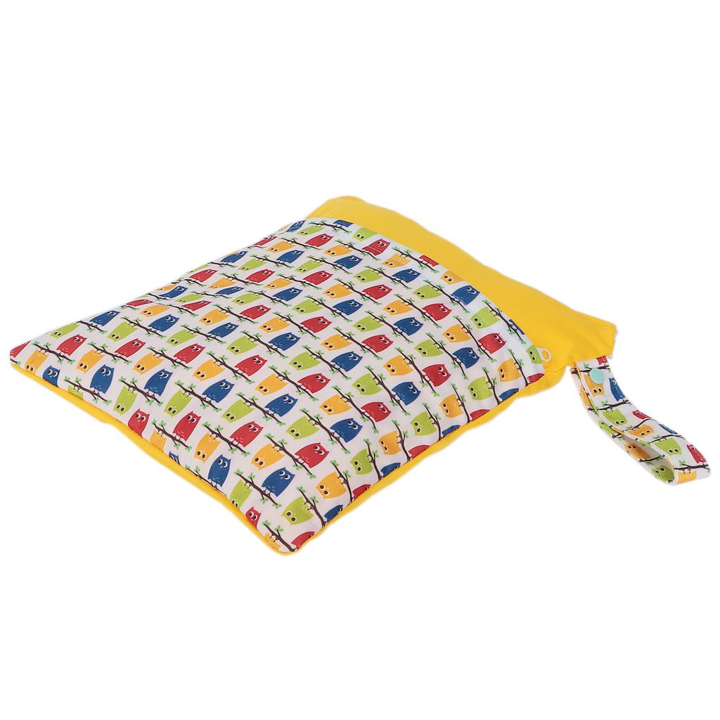 Сумка для влажных и сухих подгузников с рисунком из мультфильма, симпатичная, переносная сумка для хранения подгузников № 2