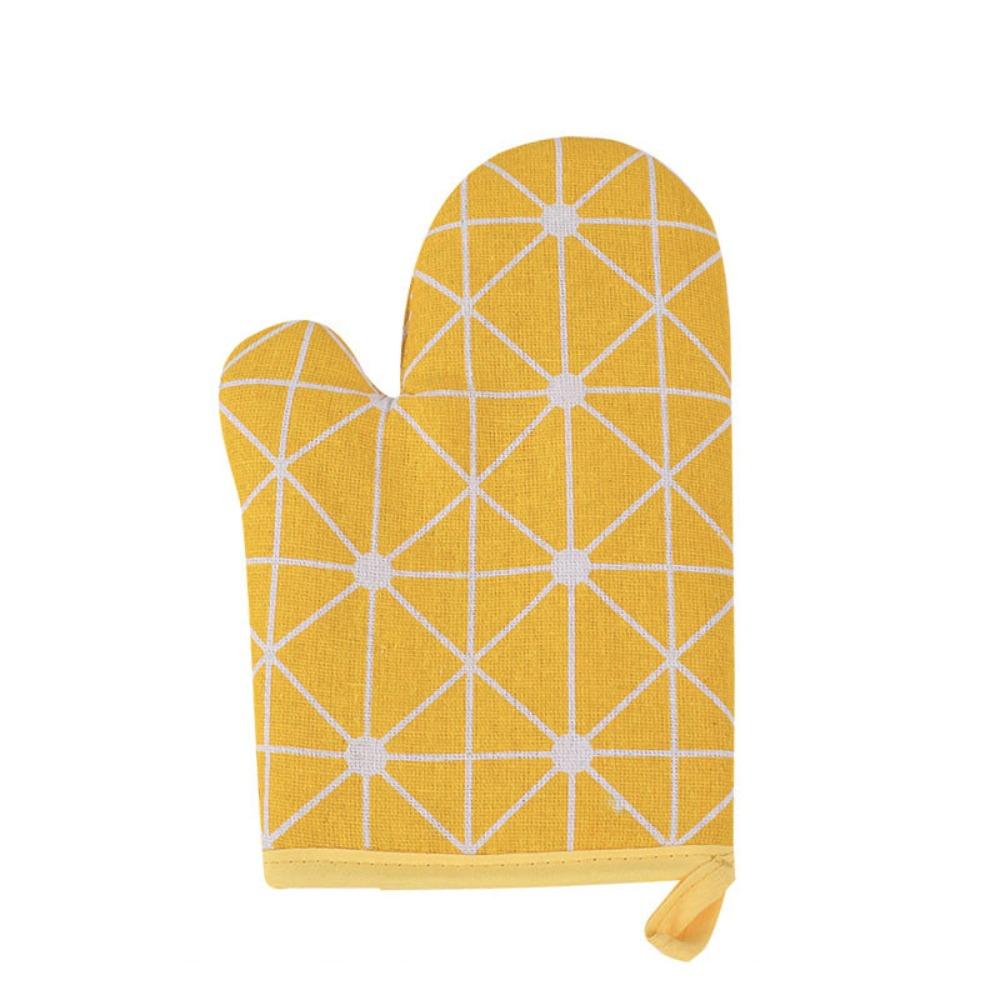 Printed Flower Dots Oven Mitts Thickened Microwave Gloves Heat Insulation Gloves High Temperature