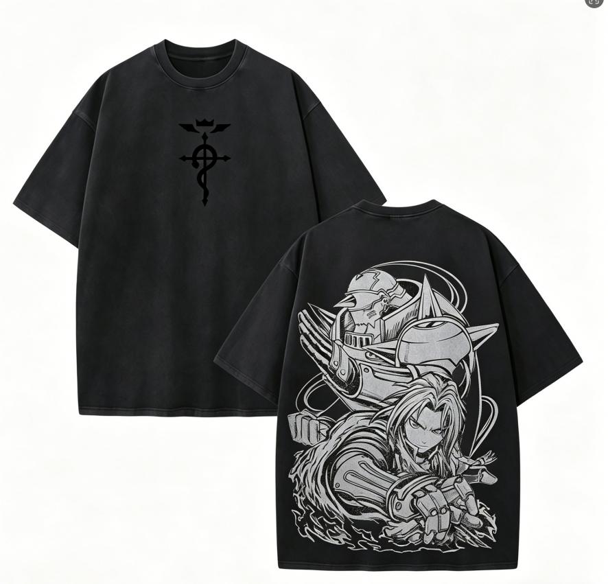 Аниме-футболка Fullmetal Alchemist для любителей, стирка, одежда на весь год, высокое качество, индивидуальность, одежда больших размеров, унисекс, новая модель, парная футболка
