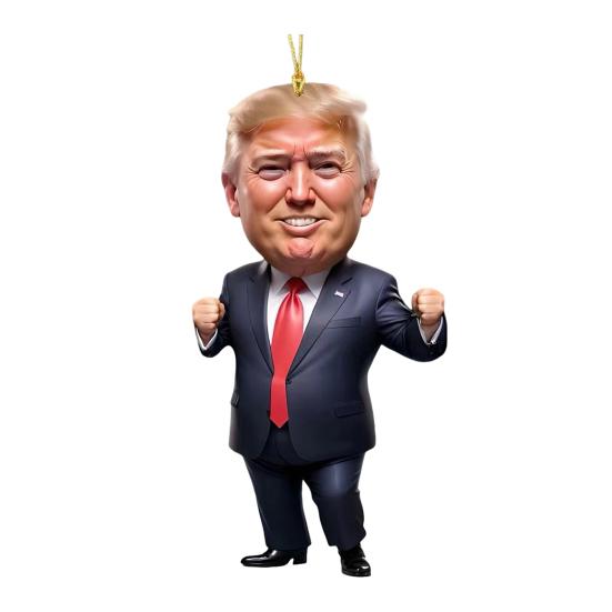 Рождественский подвесной кулон с ремешком, легко подвешивается, уникальный 2D-дизайн, зеркало заднего вида автомобиля