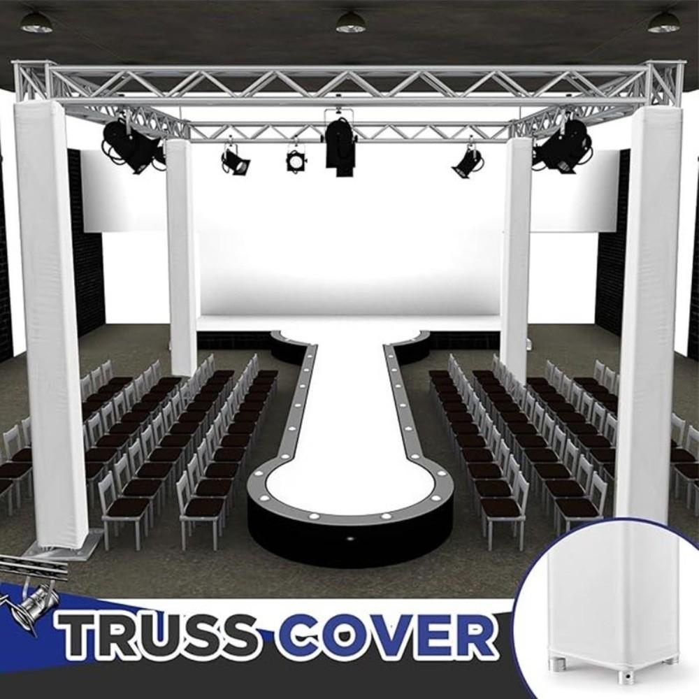 2pcs Elastic Fabric Truss Cover 2M Exhibition Stand Cover Decorative Truss Sock Wedding Stage Decor