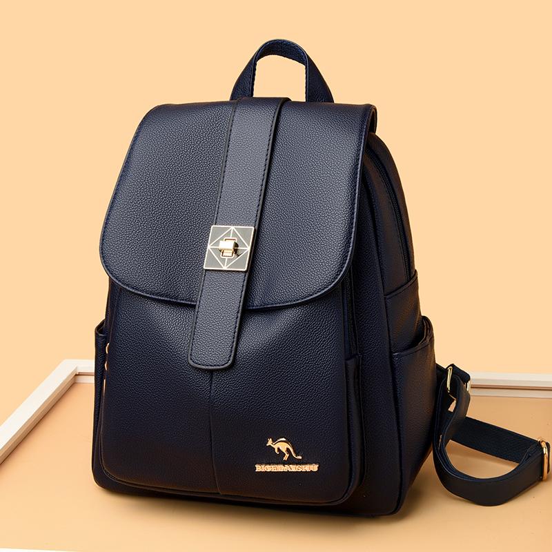 Женская мягкая кожаная сумка, рюкзак для мамы, противоугонный дорожный рюкзак