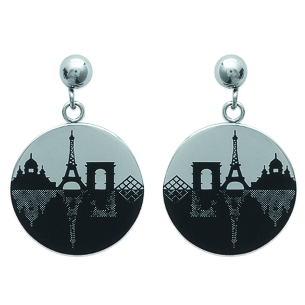 Les Trésors De Lily [K2429] - Ruthenium 'Paris' Steel Buckles - 18 Mm