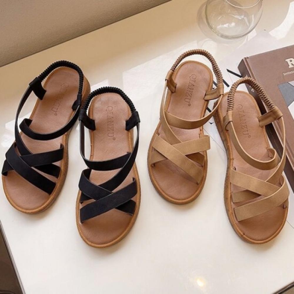 Shop Women Comfortable Back Band Cross Strap Sandals Wdms Wse Ts11837576