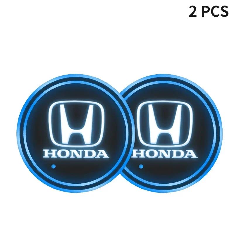 1/2 шт. Автомобильная светящаяся подставка под стакан с LED-подсветкой для Honda Civic Fit Accord City Vezel CR-V S660 Odyssey HR-V Insight
