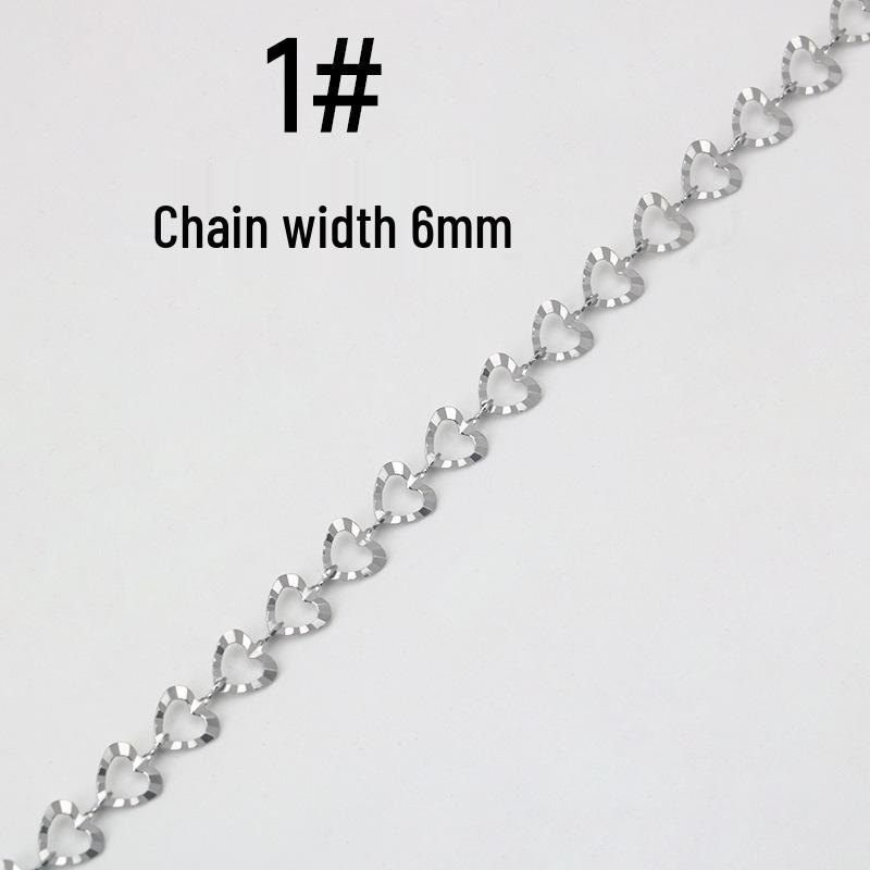 Ожерелье и браслет из нержавеющей стали с цепочкой «сердечко-твист», аксессуары для DIY