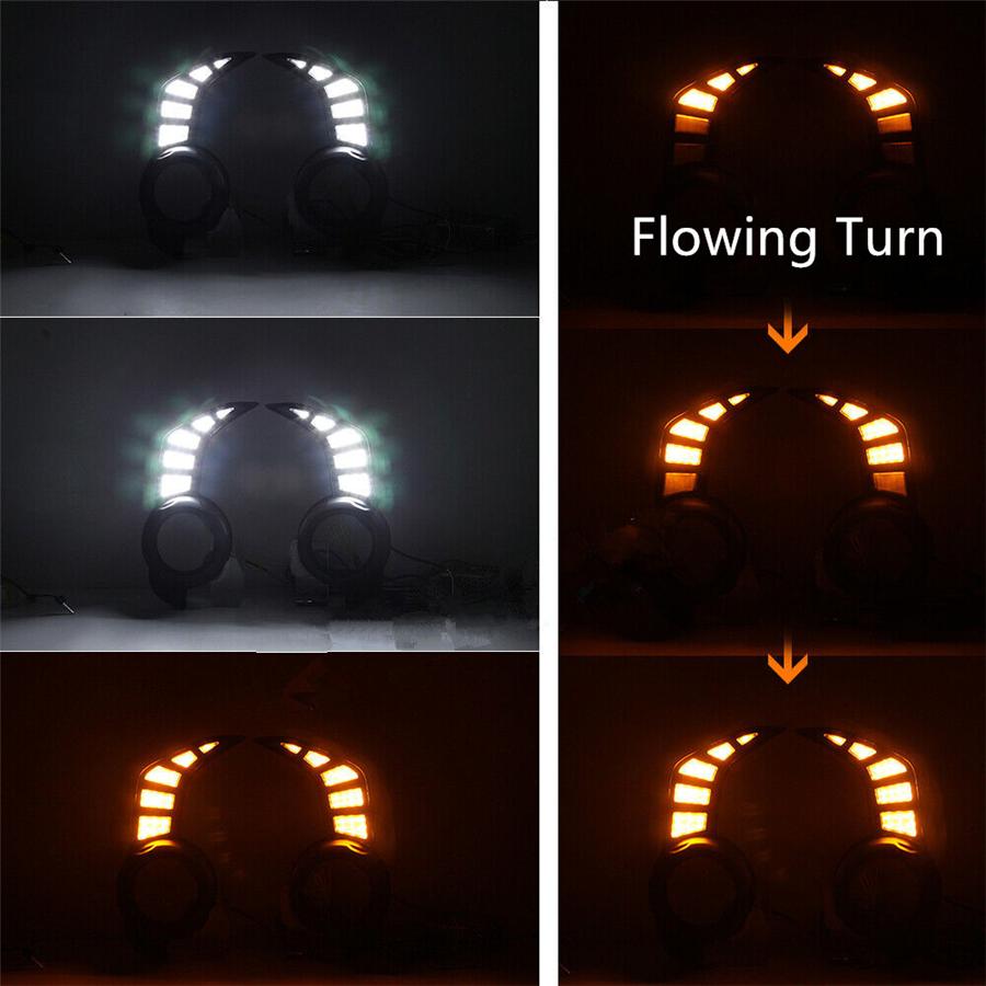 Front LED Daytime Running Light DRL Fog Turn Signal For Toyota 4Runner 2014-2022