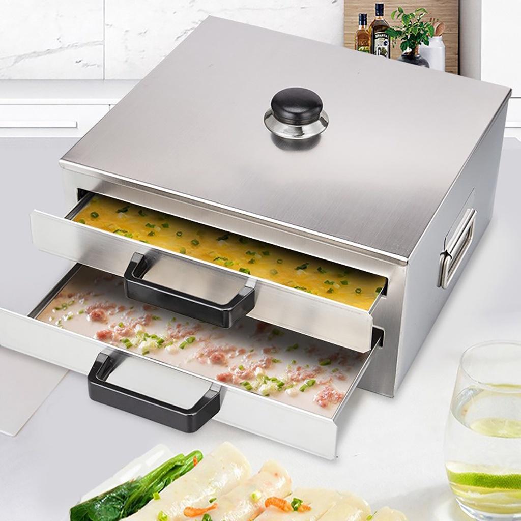 Бытовая 1-2-слойная булочка с вермишелью, пароварка, пароварка из нержавеющей стали 304, ролл с рисовой лапшой, булочка на пару, паровая машина