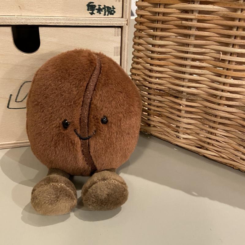 Нетоксичная Модная Милая Кукла-Кофейное Зернышко Jellycat Набитая Аниме Кофейная Еда Плюшевая Игрушка Мультяшные Мягкие Плюши Домашние Настольные Украшения