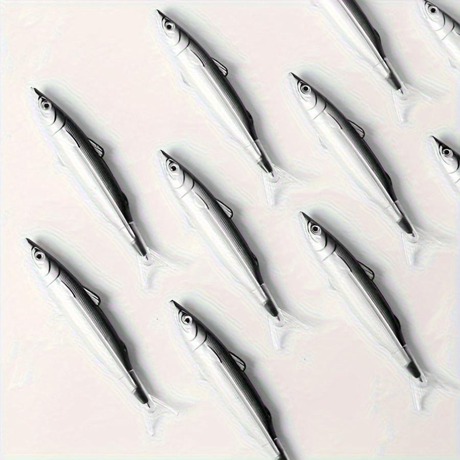 1 шт. Милая шариковая ручка в виде океанской рыбки - Квадратный корпус ручки с нажимным колпачком - Креативная ручка-симуляция соленой рыбы