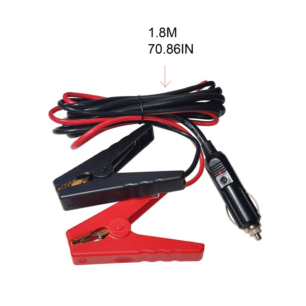 Удлинитель автомобильного прикуривателя, штекер 12 В/24 В, кабель с зажимами для аккумуляторной батареи со светодиодной подсветкой для очистителя автомобильного накачивающего устройства