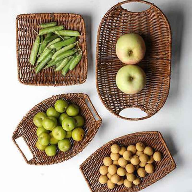 Homeglen Japanese Style Rattan Snack Basket
