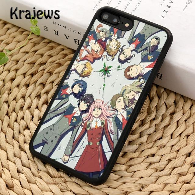 Чехол для телефона Krajews Zero Two Darling in the FranXX с аниме для iPhone 14 SE 6 7 8 plus XR XS 11 12 13 pro max Samsung S21 S22