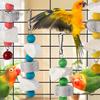 Bird Toy Colorful Hanging Parrot Toy with Beads Natural Wood Bird Cage Toy Grinding Stone Pet Supplies for Parrot Parakeet Hamster Rabbit