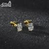Серьги EFFIE QUEEN из серебра S925 Изысканный аксессуар для ушей со звездой из жемчуга и циркония, Пусеты овальной формы в виде сердца, Подарок APE42
