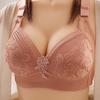 Large Jacquard Lace Sexy Converge Adjustable Large Chest Show Small No Steel Hoop Women's Text Bra