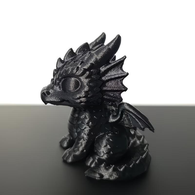 Скульптура дракона, 3D-печатная статуэтка детеныша дракона, Декоративное украшение в виде дракона, Многофункциональное настольное украшение