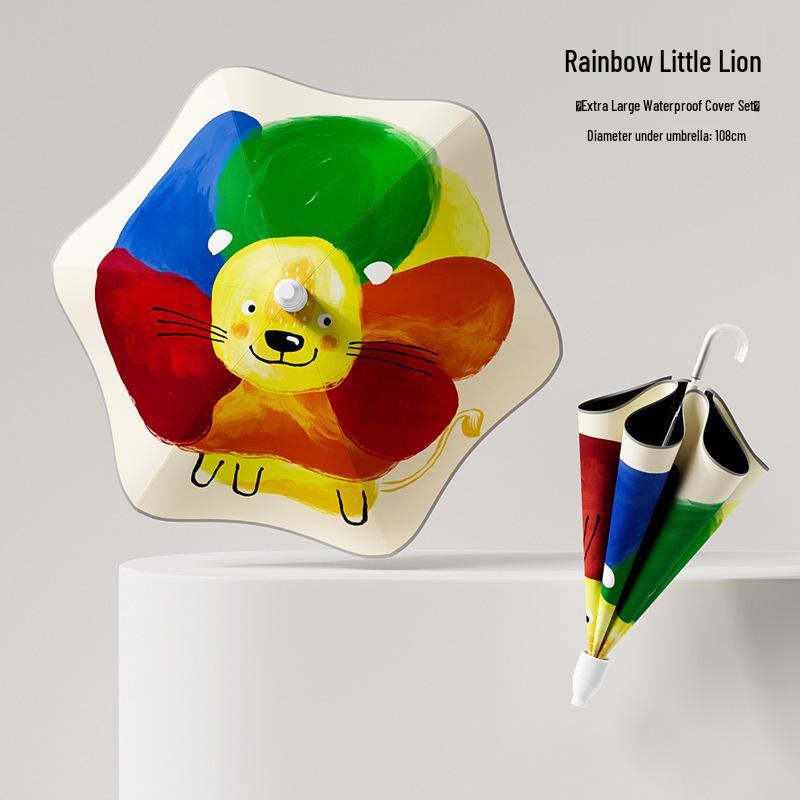 Детский зонт с защитой от УФ-излучения: Длинная ручка, В дождь или в солнечную погоду, Усиленная и увеличенная для учеников начальной школы, Мальчиков и девочек