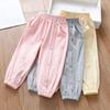 Укороченные брюки для девочек на весну Детские леггинсы на лето Тонкие детские брюки Повседневные брюки