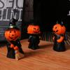 3Pcs/Set Durable Mini Devil Pumpkin Figurine Resin Halloween Ornament Tabletop Decoration
