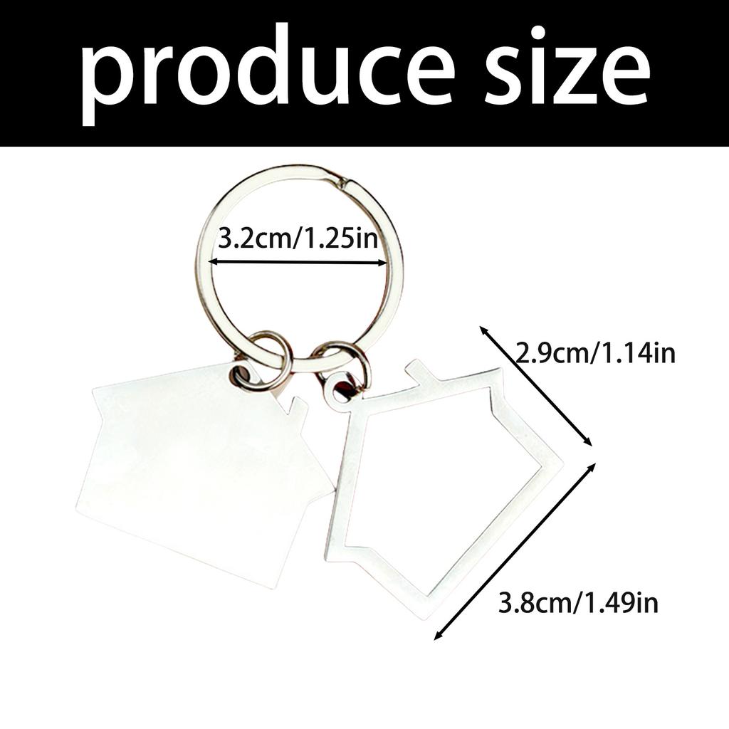 Двухслойный брелок с дизайном дома, современный художественный брелок в форме дома из сплава для домовладельцев и для подарка