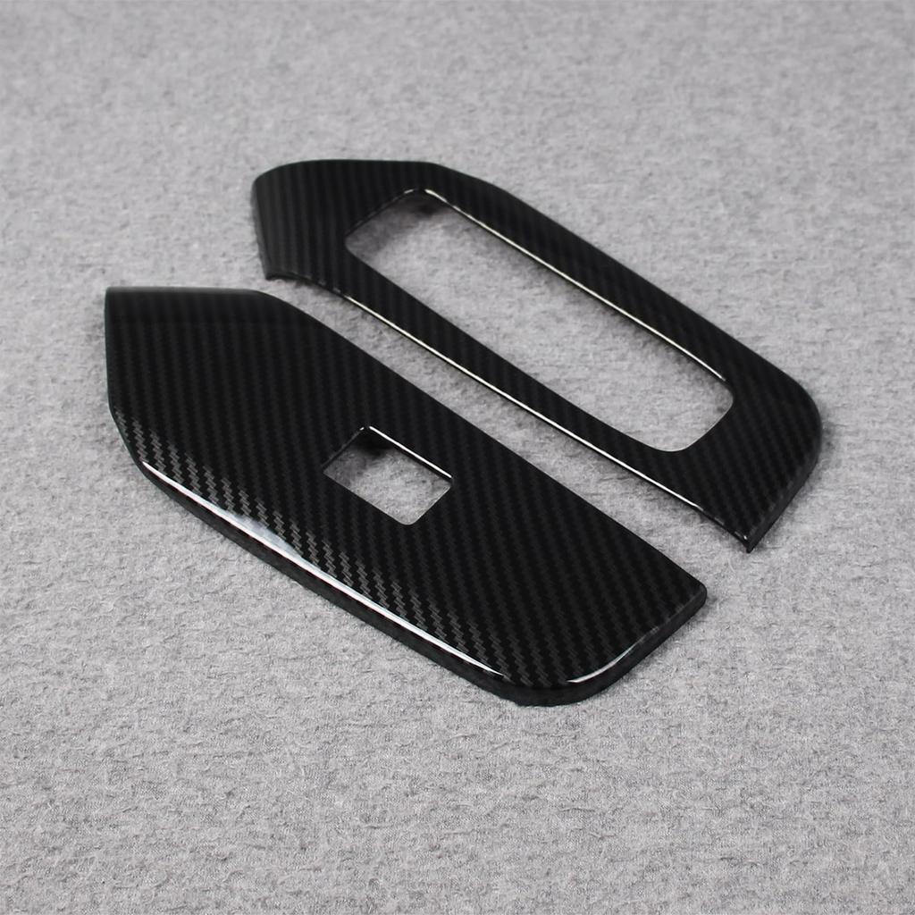 RUIQ Toyota New Prius 60 Series Exclusive Interior Door Window Button Switch Panel Cover Garnish Toyota Prius Exclusive Design Fiber Black (Carbon