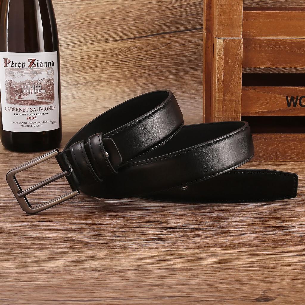 Ремень мужской из высококачественной искусственной кожи с пряжкой, ремень мужской повседневный для джинсов с удлиненной пряжкой для мужчин