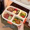 Cartoon 3/4 Compartment Bento Box Microwave Safe Lunch Box for Students Adults Meal Prep Container with Dividers