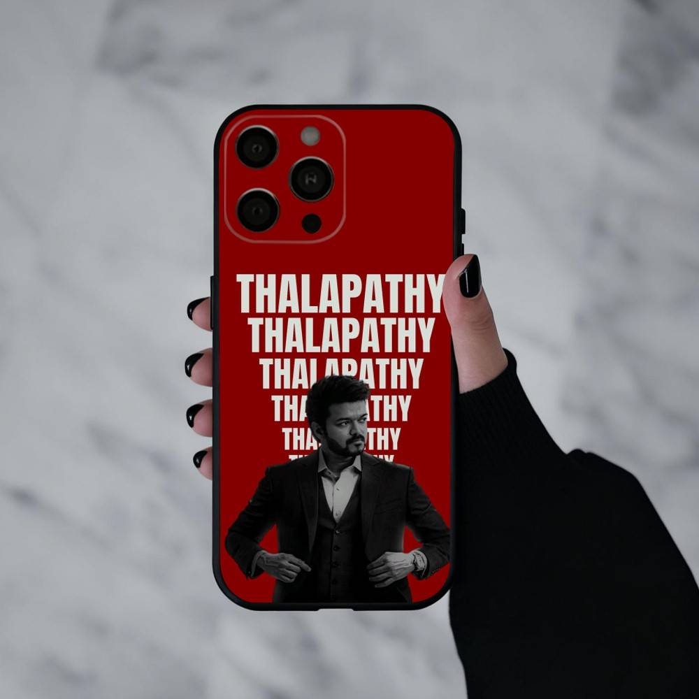 Чехол для телефона T-ThalaPathy Actor V-Vijay-Y для iPhone 17pro, 16,15,14,13,12,11 X XR Plus, Другие Мягкий Черный Чехол