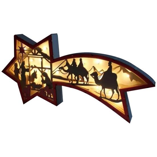 3D деревянная резьба светодиодный ночник резной олень рождественская елка снежинка лампа рождественский настольный светильник